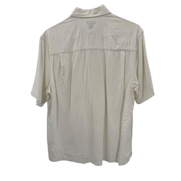 Madison Clothing Co. Mens White Linen/Cotton Blend Button Down Shirt Size L - Picture 3 of 5